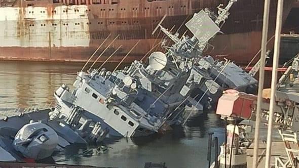 foto do maior navio de guerra da Ucrânia
