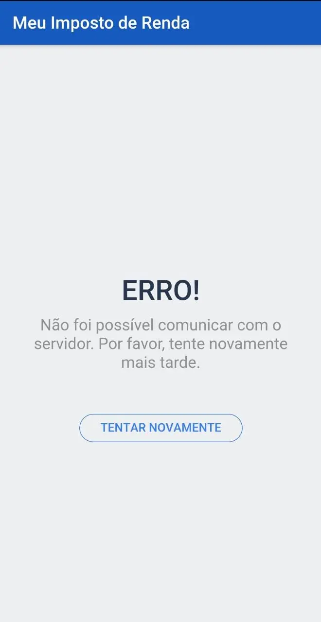 Print da mensagem do erro