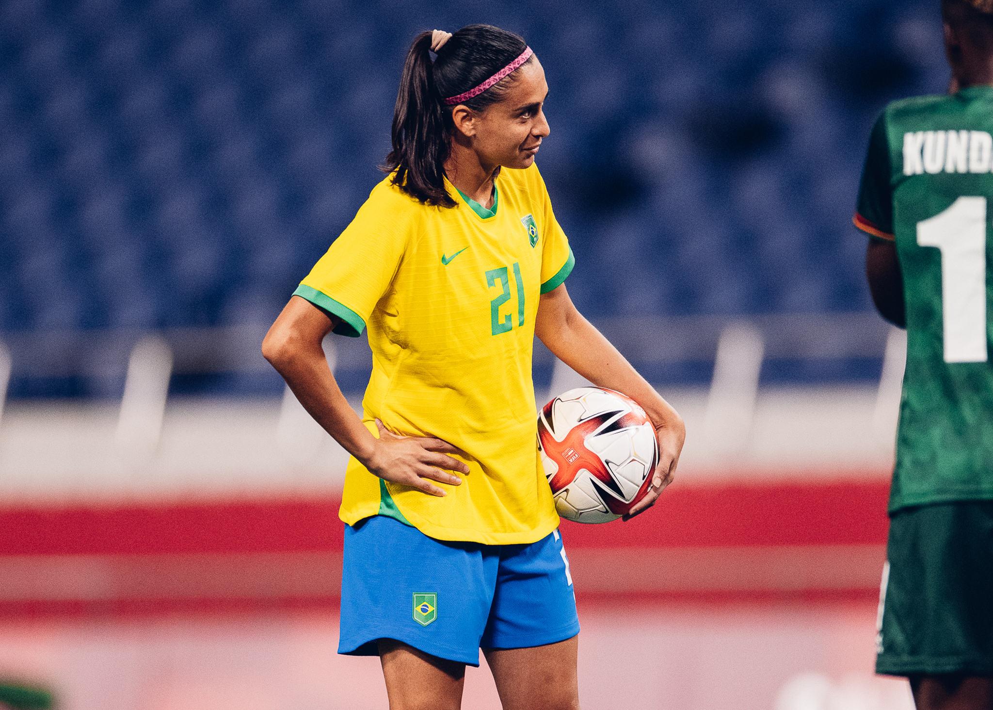 Andressa Alves em jogo pela Seleção Brasileira