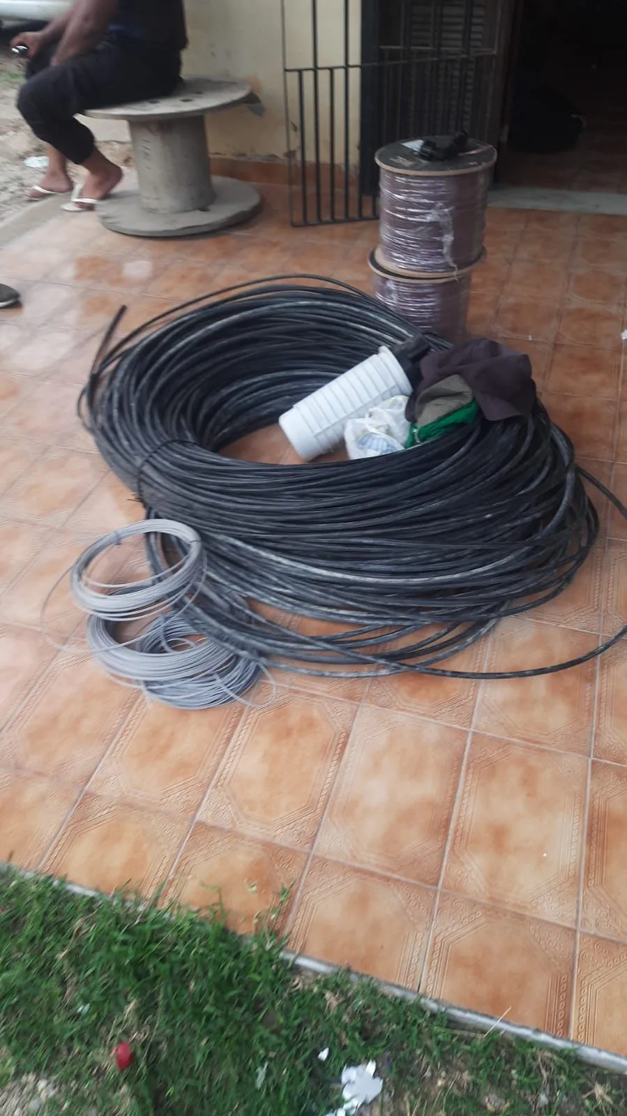 Material furtado apreendido pela polícia