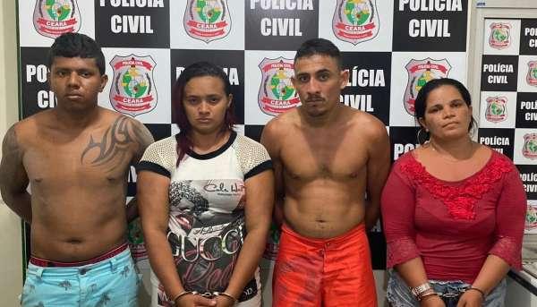 Christiano Moreira de Araújo, Marcos Renan Monteiro Silva, Daniele Costa Santos e Antônia Rafaela Gomes da Silva foram presos em novembro de 2019