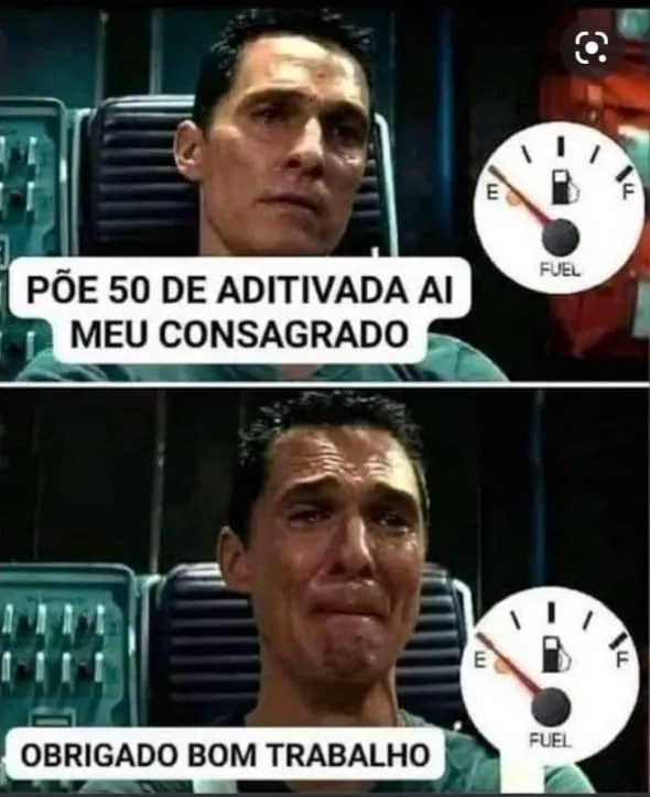 Meme sobre aumento do preço da gasolina