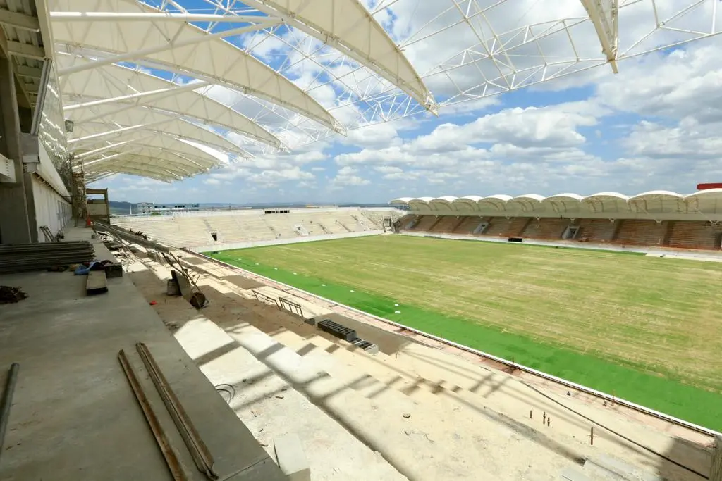 Arena Romeirão com obras em andamento