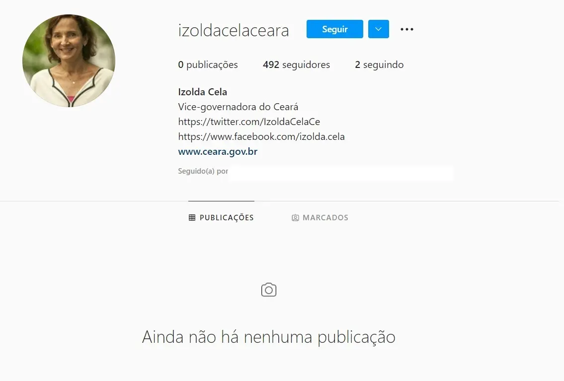 Perfil da vice-governadora do Ceará, Izolda Cela