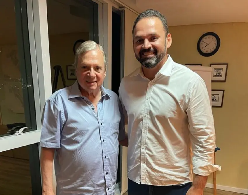 Suplente de deputaqdo estadual Diego Barreto e senador Tasso Jereissati