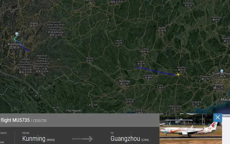 acidente de avião na china