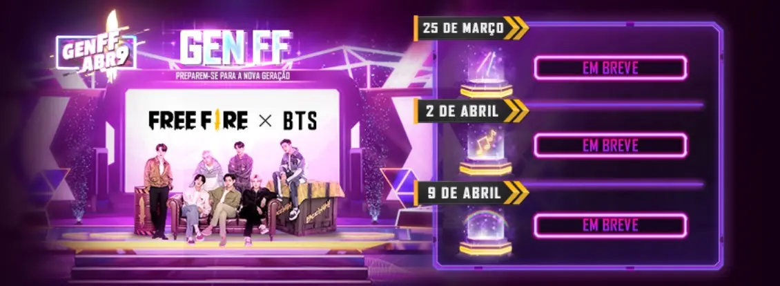 Itens divulgados do BTS