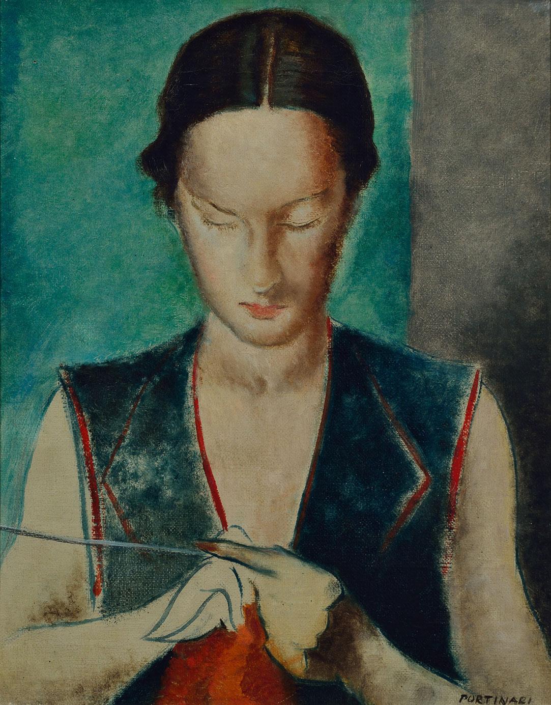 Candido Portinari, Retrato de Maria, 1934, óleo sobre tela