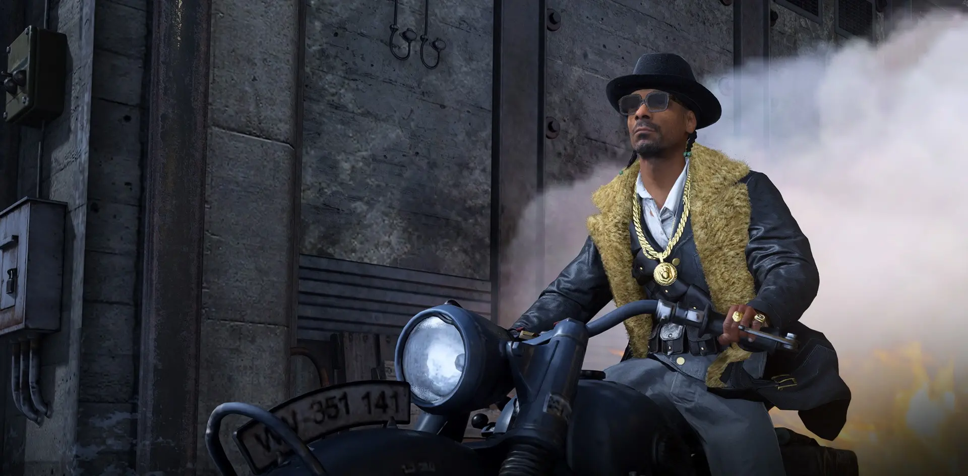 Imagens do personagem foram divulgadas em moto e com armas