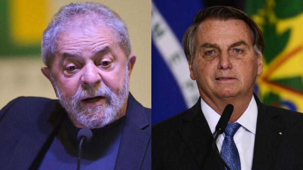 Lula e Bolsonaro nas eleições 2022