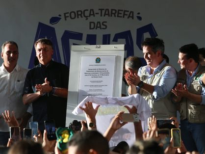 Presidente Jair Bolsonaro em viagem a Quixadá, no Ceará