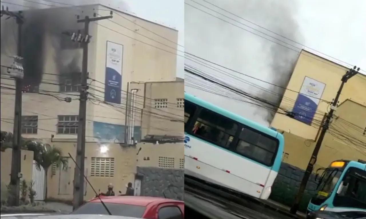 Coluna de fumaça chamou atenção de populares