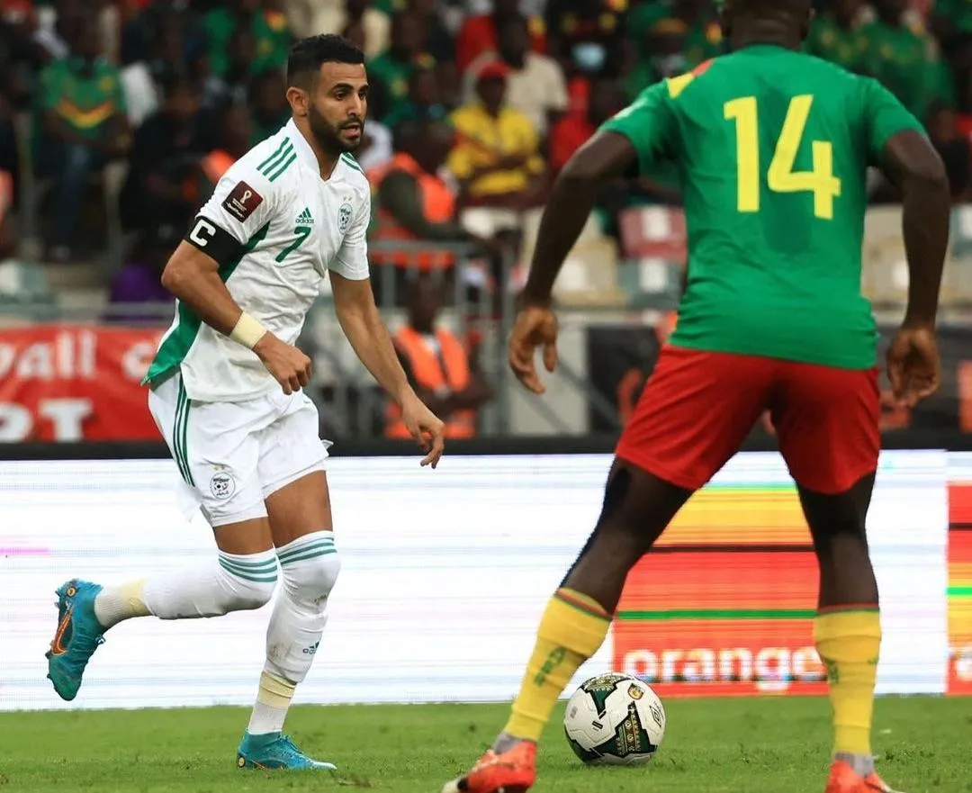 Riyad Mahrez, atacante da Argélia, não se classificou por pouco para o segundo mundial dele.