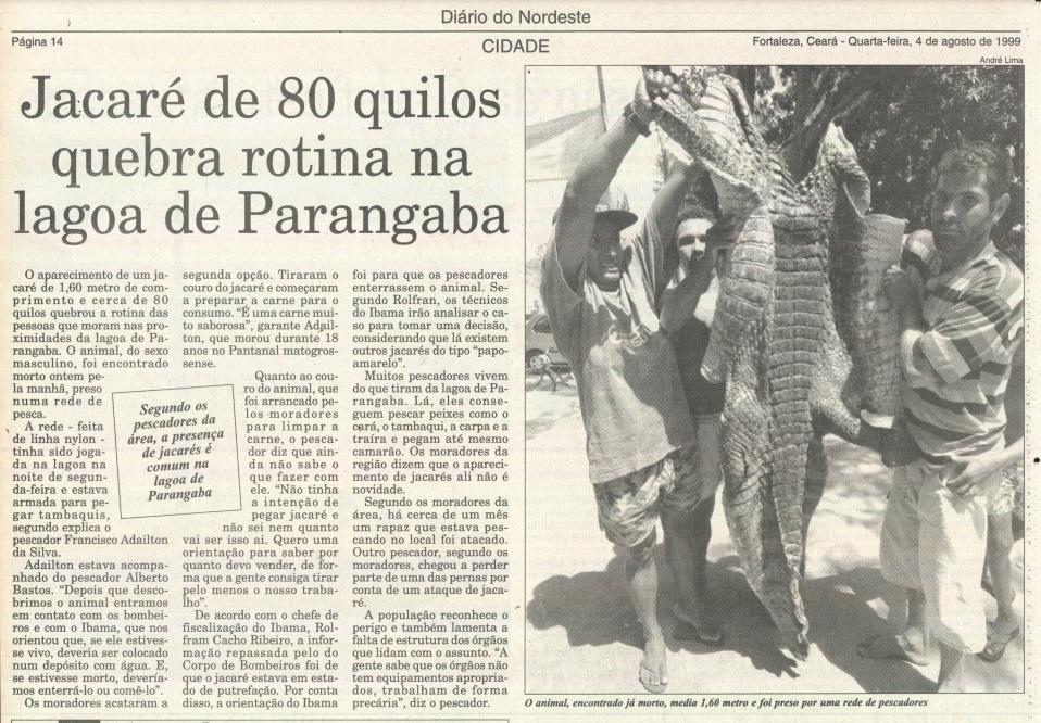 Pescadores capturaram durante pesca com rede