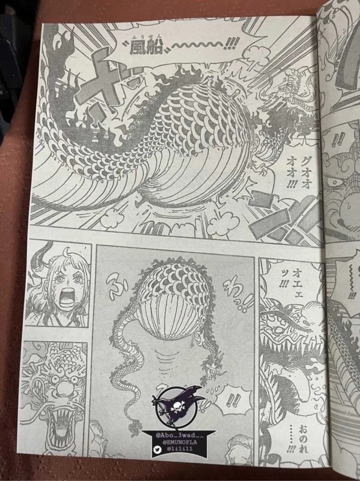 Luffy aparece em ataque por dentro de Kaido