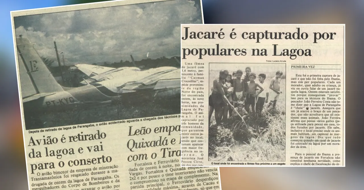 Em diferentes décadas, Lagoa da Parangaba ganhou holofotes por questões ambientais e acidente aéreo