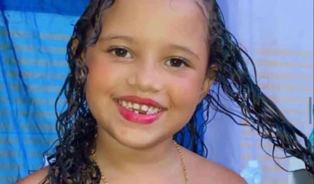 Heloísa Gabrielle, de 6 anos, foi baleada no peito na comunidade de Salinas, em Porto de Galinhas