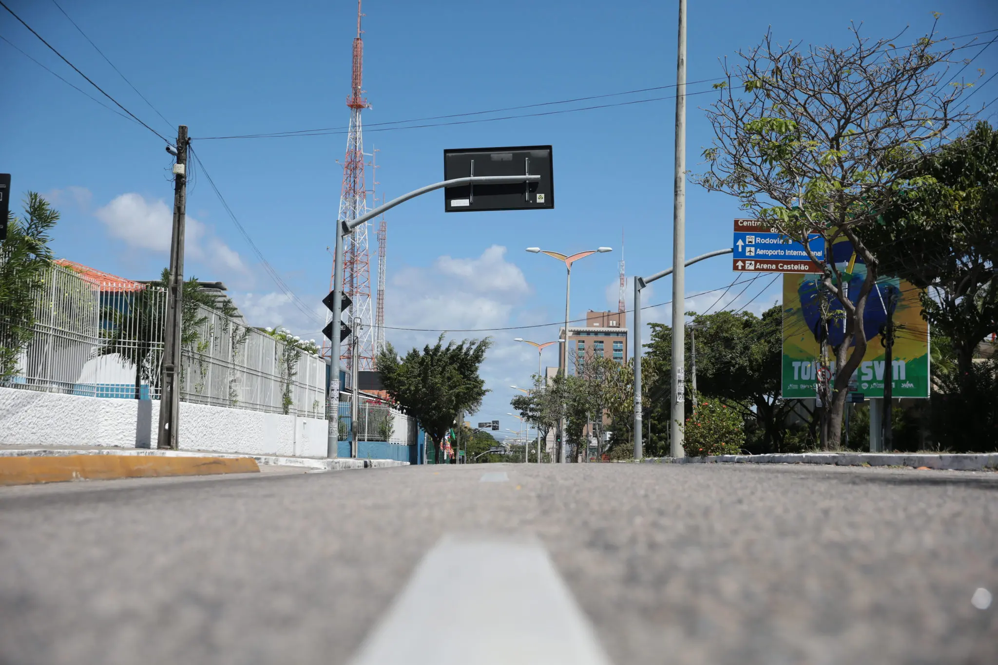 Av. Desembargador Moreira vazia na Copa do Mundo de 2018, em horário do jogo do Brasil