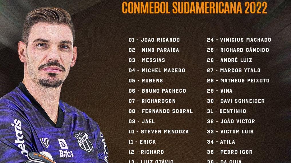 Ceará inscreve 45 jogadores na Copa Sul-Americana; confira lista