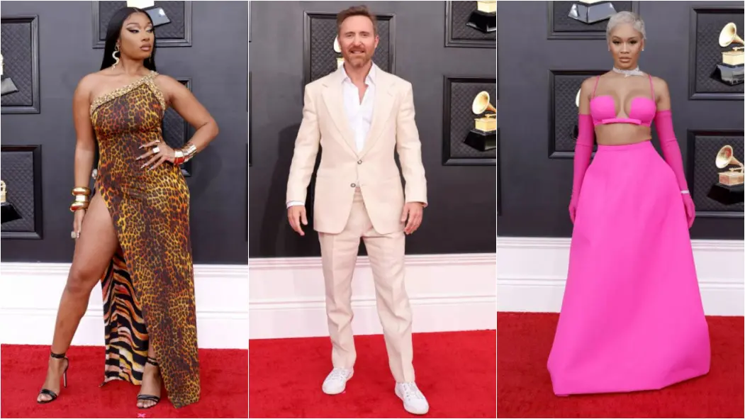 Megan Thee Stallion, David Guetta e Saweetie no Grammy 2022