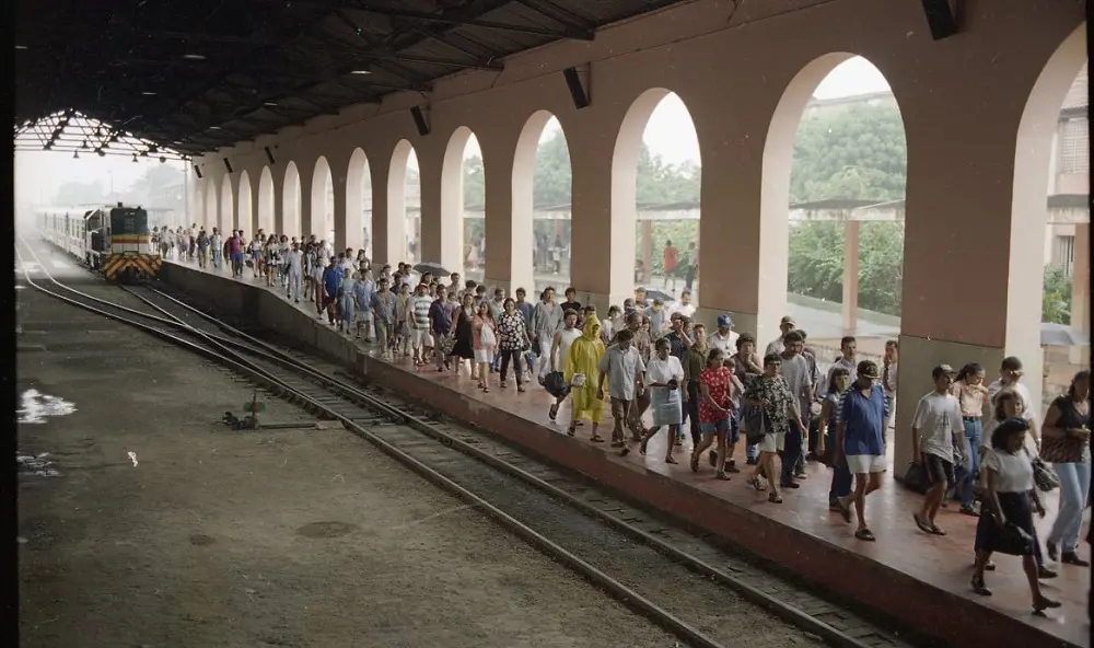 Um dos espaços da antiga Estação Ferroviária João Felipe, no começo dos anos 2000