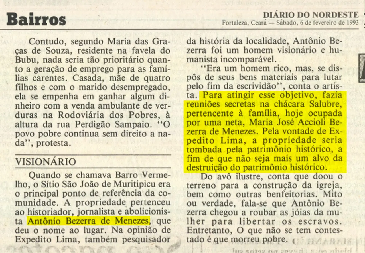 chácara salubre história