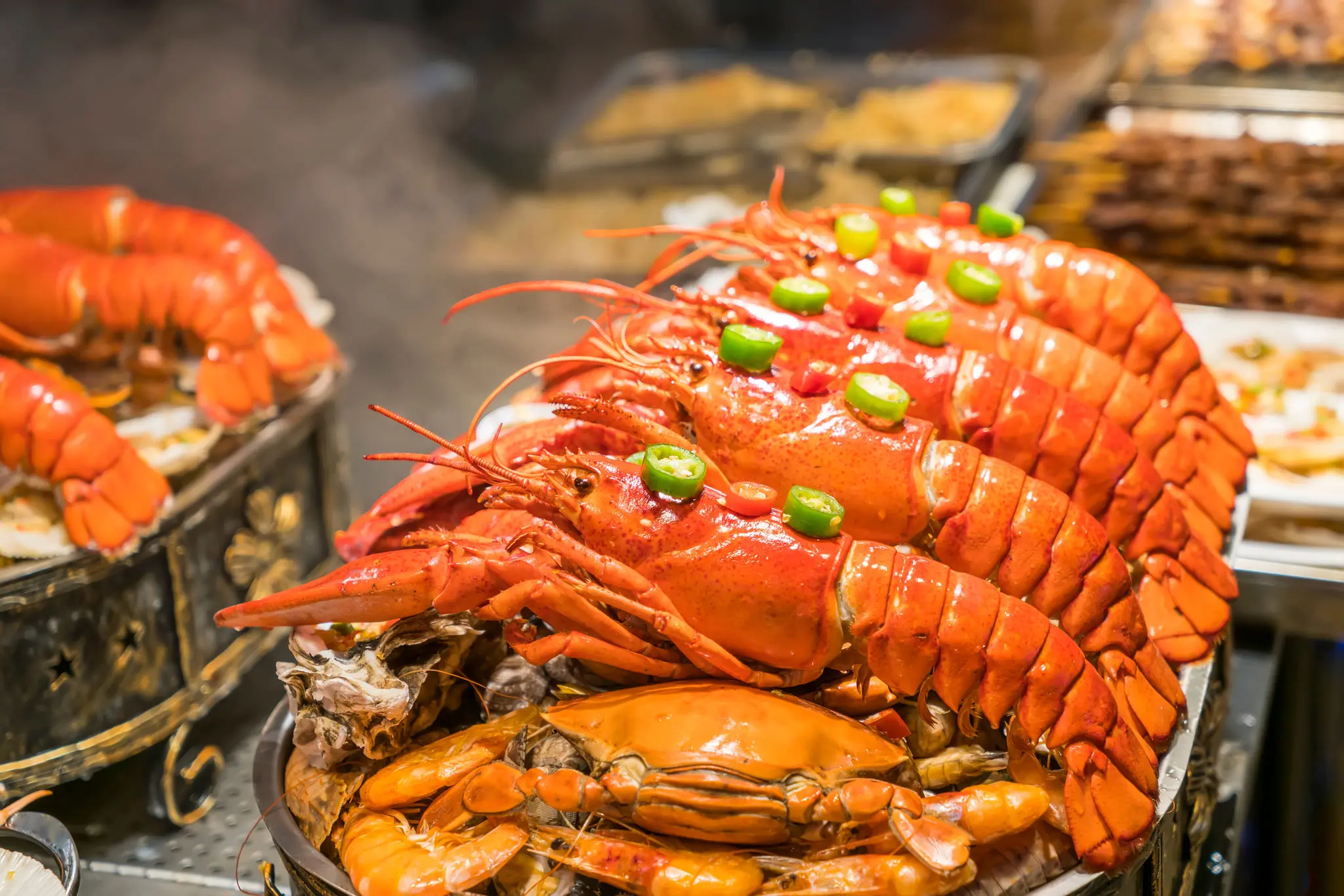 Lagosta alho e óleo