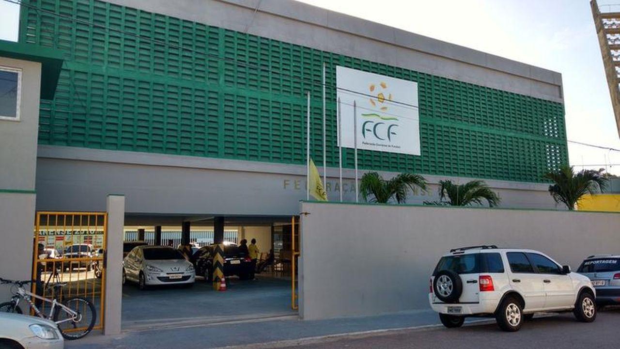 Imagem mostra fachada da Federação Cearense de Futebol