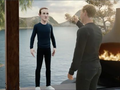 mark zuckerberg e seu avatar no metaverso