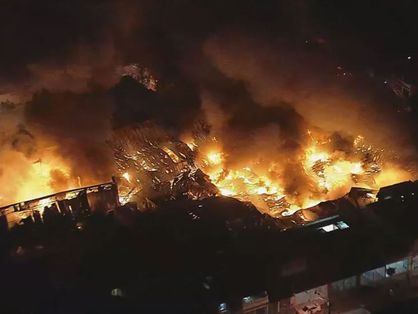 Incêndio próximo ao aeroporto de Guarulhos