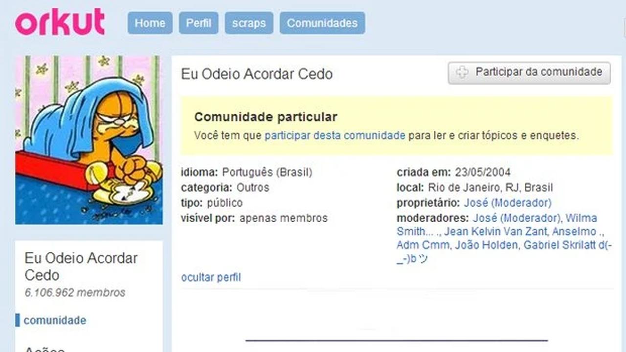 A comunidade Eu Odeio Acordar Cedo era uma das mais acessadas da rede social