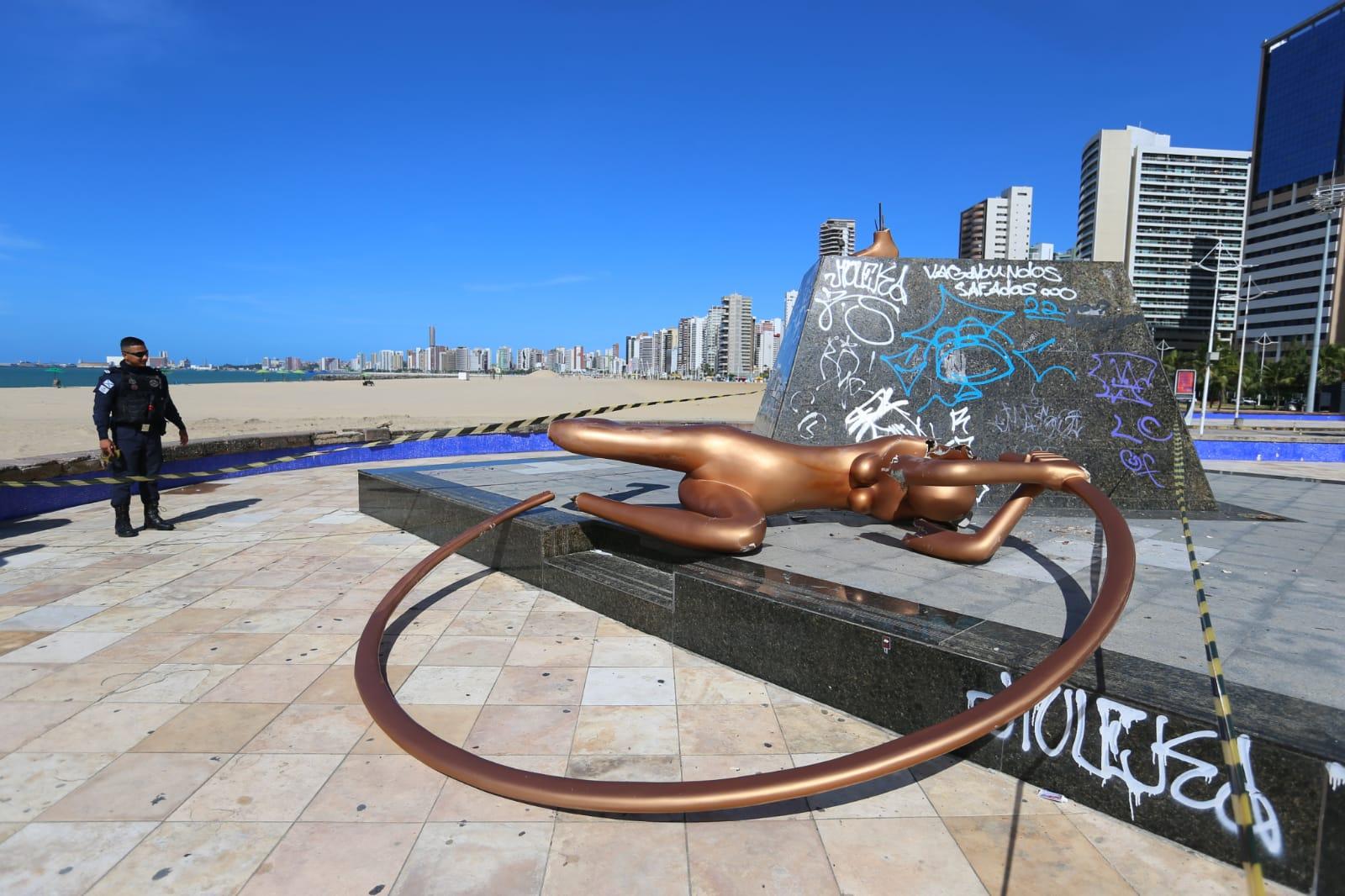 Espaço foi isolado de pedestres