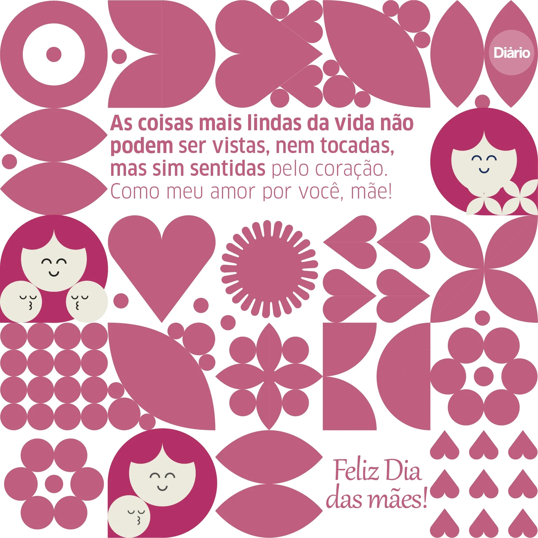 Frases de amor e agradecimento podem ficar para sempre guardadas no coração de uma mãe
