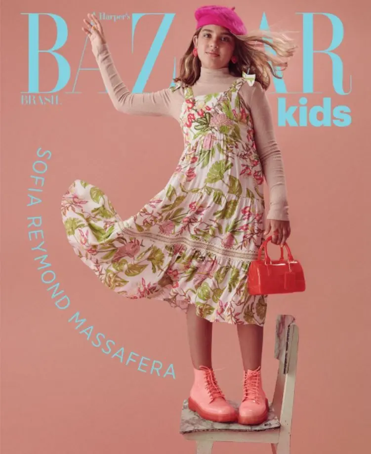 Sofia, filha de Grazi Massafera e Cauã Reymond em capa de revista