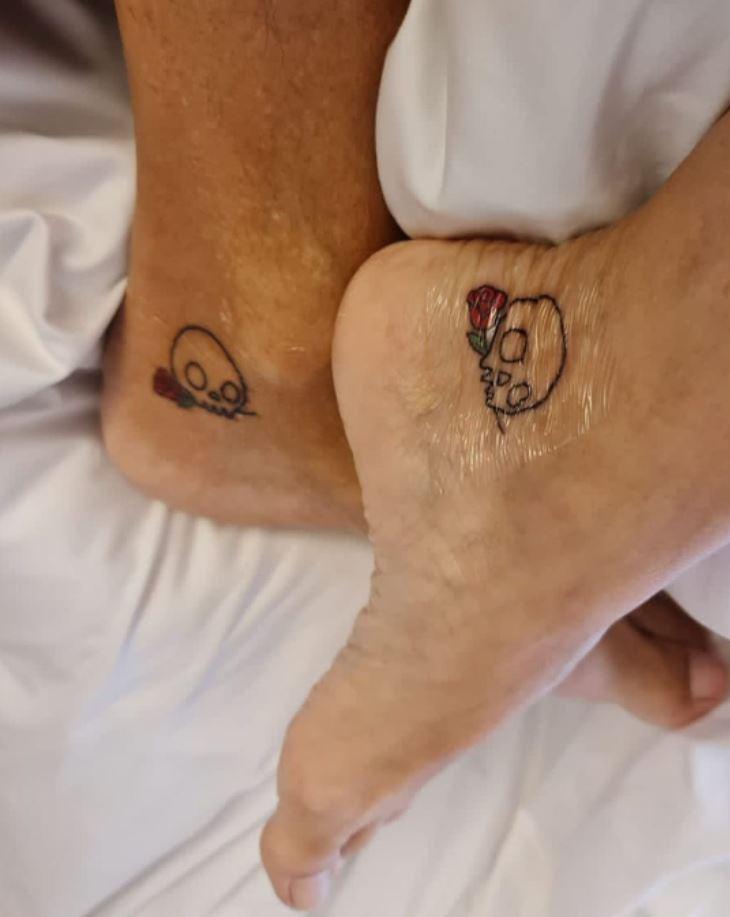 Tatuagem Antonio Fagundes e Alexandra Martins