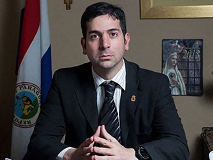 Promotor Marcelo Pecci no Ministério Público do Paraguai