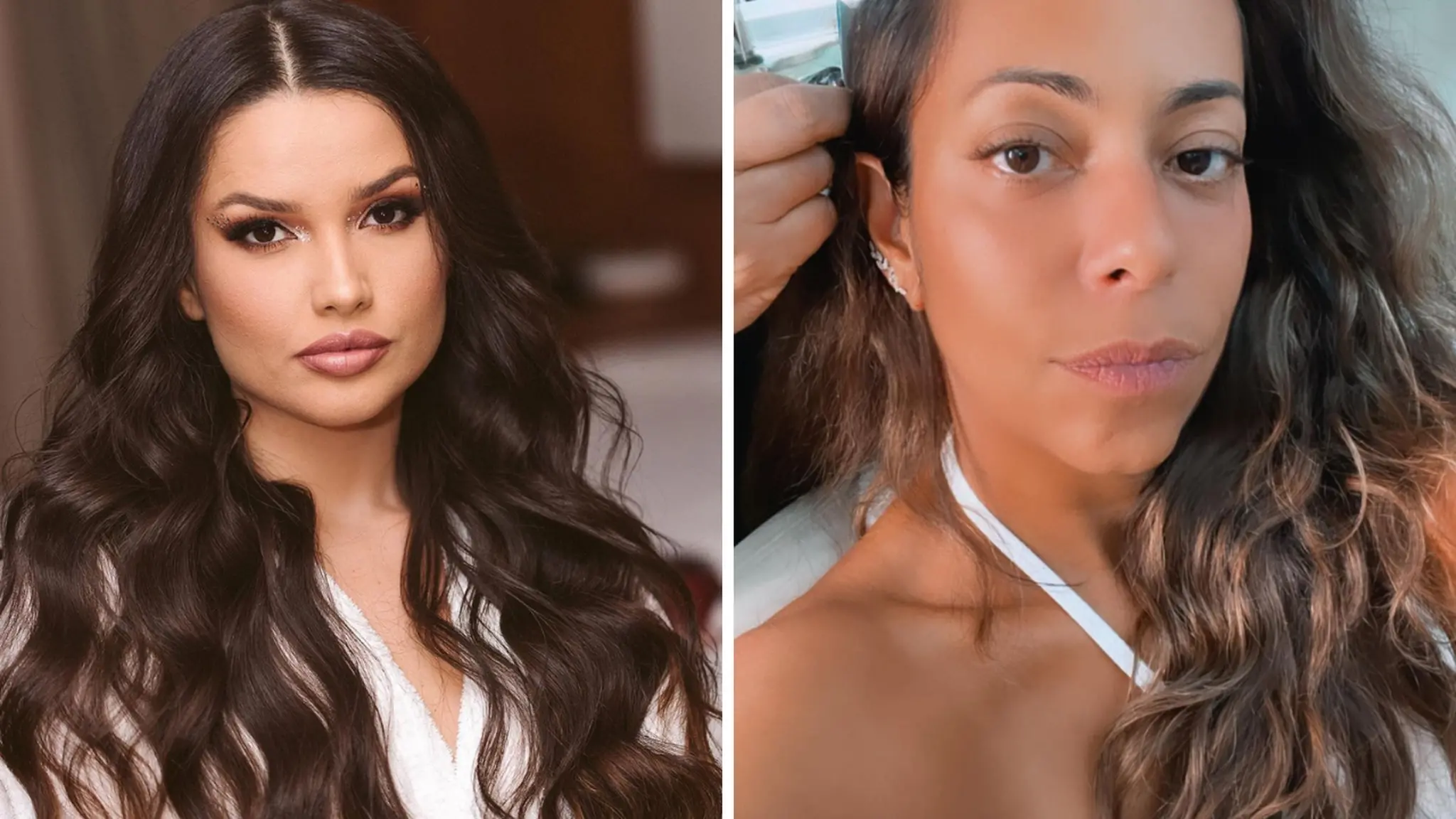 Montagem com imagens de Juliette Freire e Samantha Schmütz