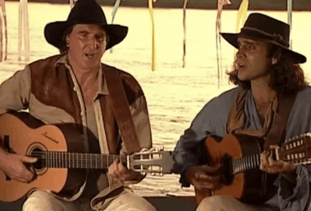 Almir Sater e Sérgio Reis em Rei do Gado