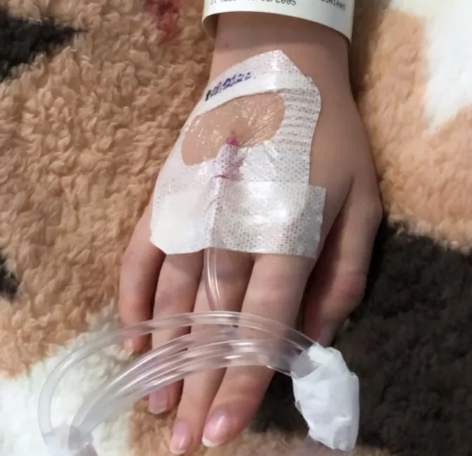 Sophia agradeceu à equipe de enfermagem e a todos os profissionais que trabalham no hospital