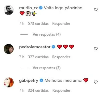 Mensagens de apoio foram enviadas à atriz