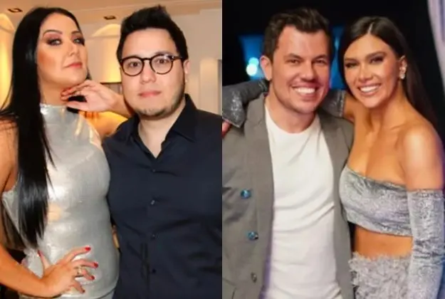 Helen Ganzarolli e César Kuratomi e Flávia Pavanelli e Junior Mendonza