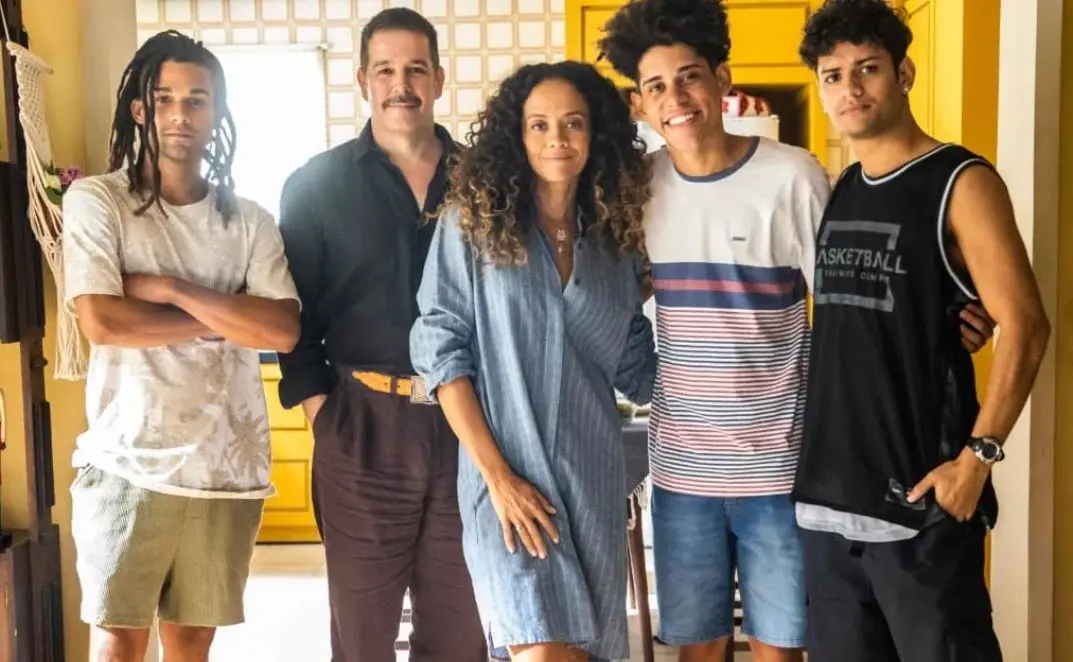 Zuleica, Tenório e os filhos Renato, Marcelo e Roberto em Pantanal