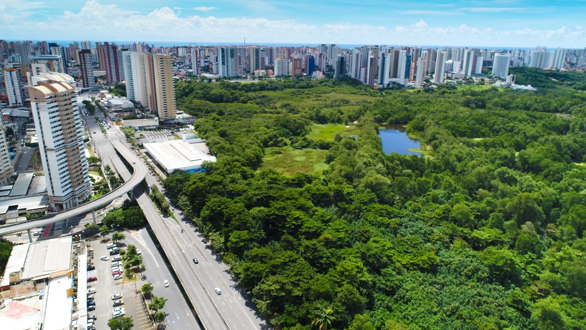 Vista aérea do Parque do Cocó
