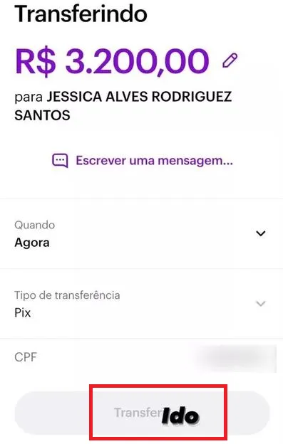 Comprador incluiu um 