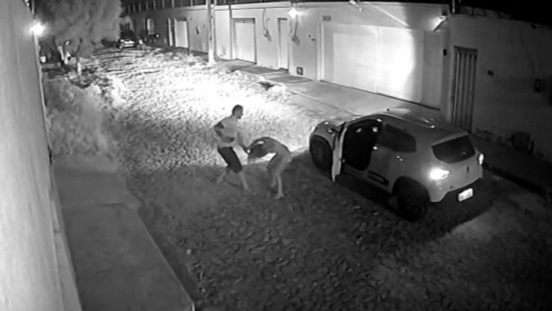 Momento da agressão