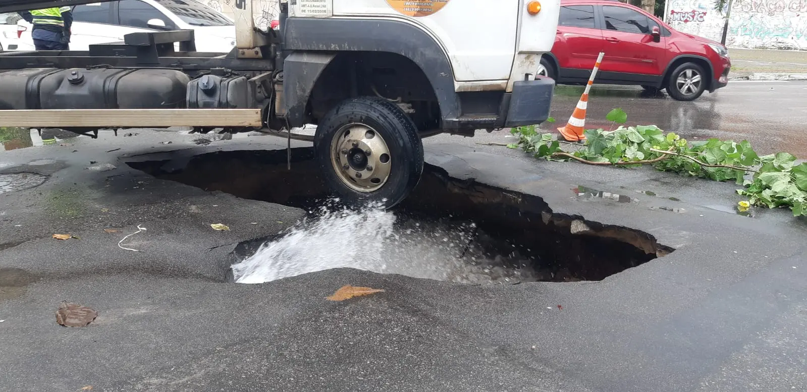 acidente com caminhão