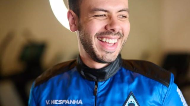 Victor Hespanha em voo da Blue Origin