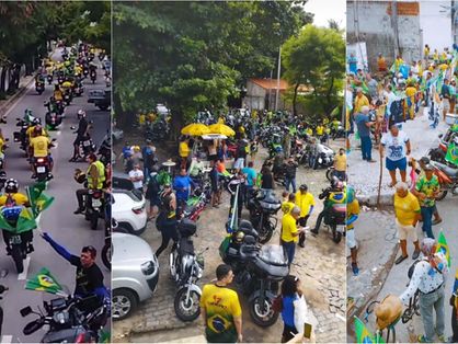 Apoiadores do presidente promoveram uma motocarreata neste domingo (5), em Fortaleza
