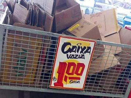 Supermercado em Belém comercializa caixas de papelão vazias
