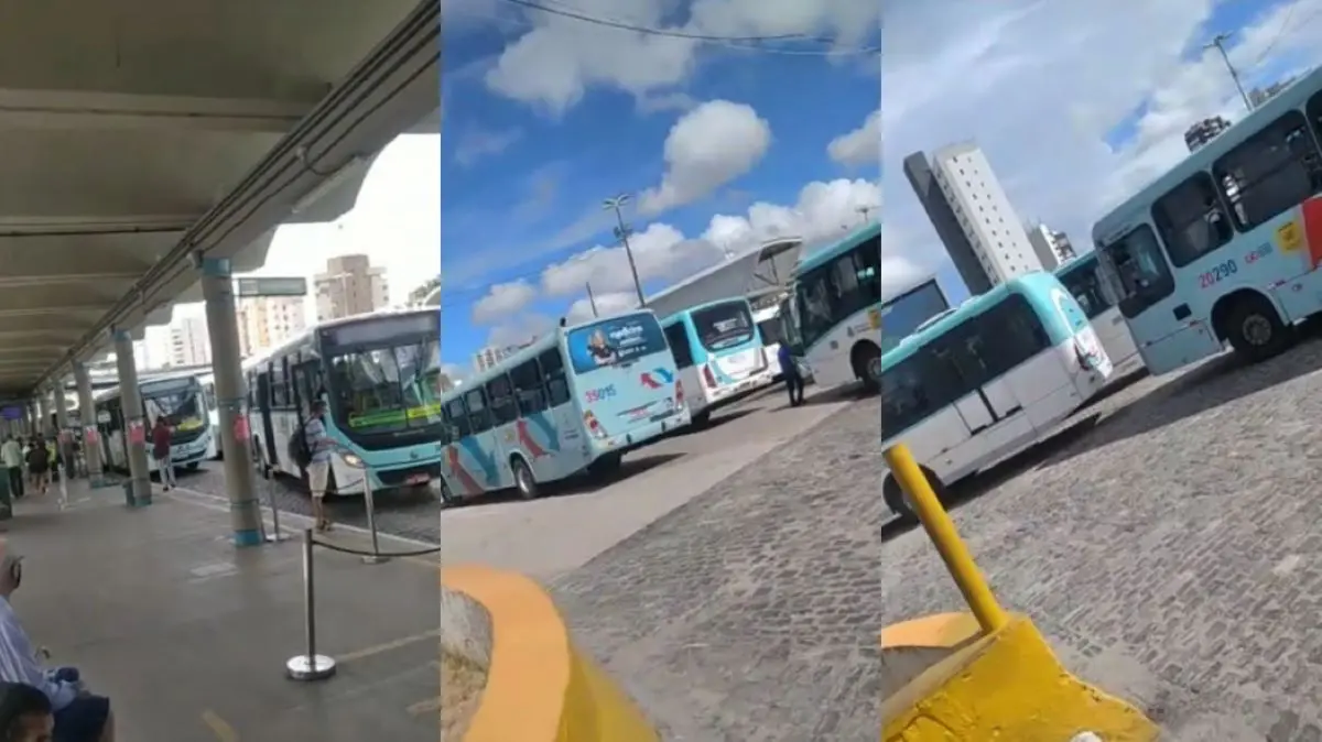 protesto e paralisação no terminal do papicu